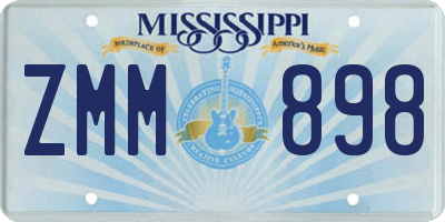 MS license plate ZMM898