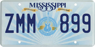 MS license plate ZMM899