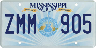 MS license plate ZMM905