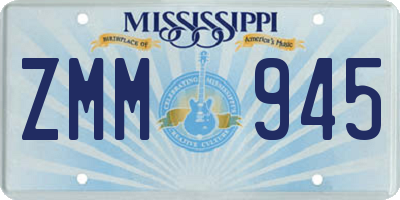 MS license plate ZMM945