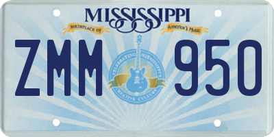 MS license plate ZMM950