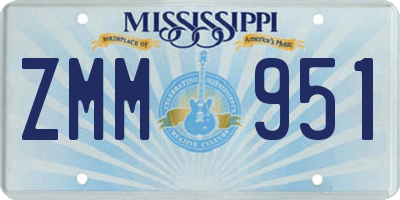 MS license plate ZMM951