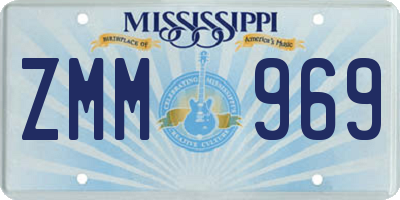 MS license plate ZMM969