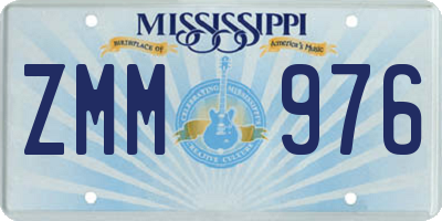 MS license plate ZMM976