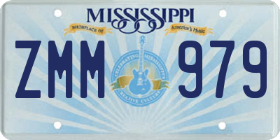 MS license plate ZMM979