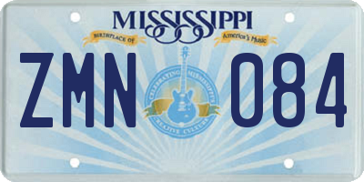MS license plate ZMN084