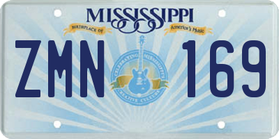 MS license plate ZMN169