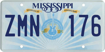 MS license plate ZMN176