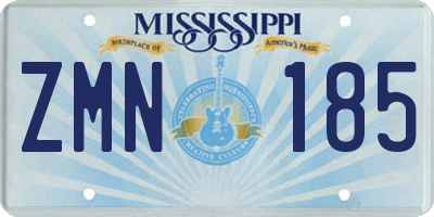 MS license plate ZMN185