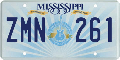 MS license plate ZMN261