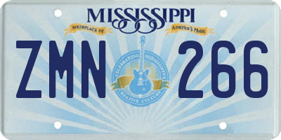 MS license plate ZMN266