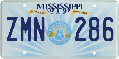 MS license plate ZMN286