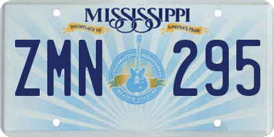 MS license plate ZMN295