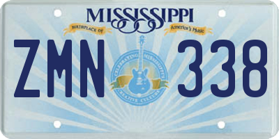 MS license plate ZMN338