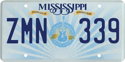 MS license plate ZMN339