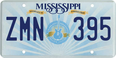 MS license plate ZMN395