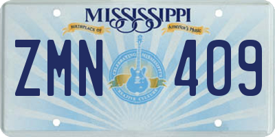 MS license plate ZMN409