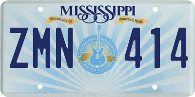 MS license plate ZMN414