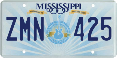 MS license plate ZMN425