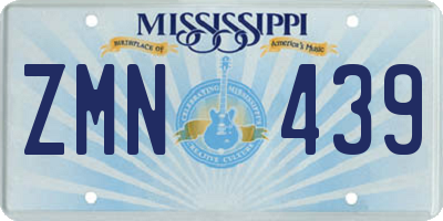 MS license plate ZMN439