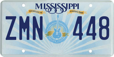 MS license plate ZMN448