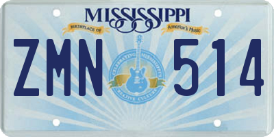 MS license plate ZMN514