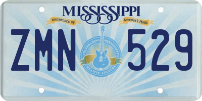 MS license plate ZMN529