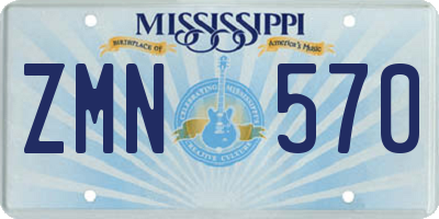 MS license plate ZMN570