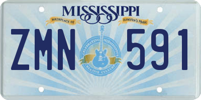 MS license plate ZMN591