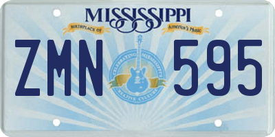 MS license plate ZMN595