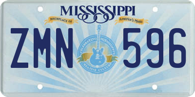 MS license plate ZMN596