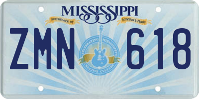 MS license plate ZMN618