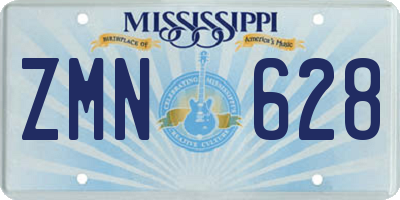 MS license plate ZMN628