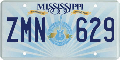 MS license plate ZMN629