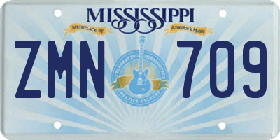 MS license plate ZMN709