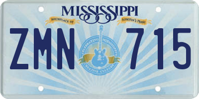 MS license plate ZMN715