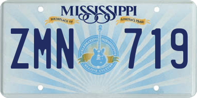 MS license plate ZMN719
