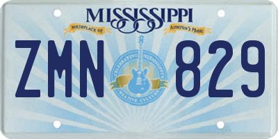 MS license plate ZMN829