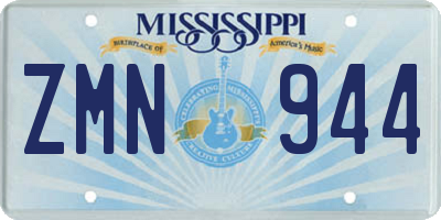 MS license plate ZMN944