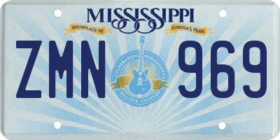 MS license plate ZMN969