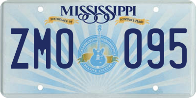 MS license plate ZMO095