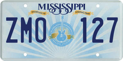 MS license plate ZMO127