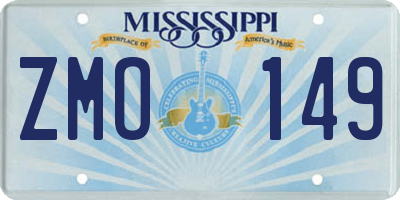 MS license plate ZMO149