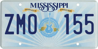 MS license plate ZMO155
