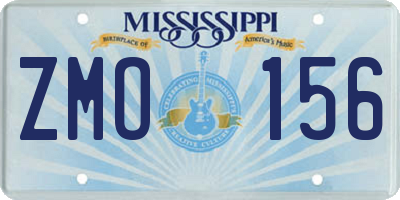 MS license plate ZMO156