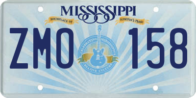 MS license plate ZMO158