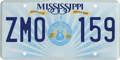 MS license plate ZMO159
