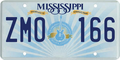 MS license plate ZMO166