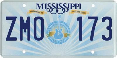 MS license plate ZMO173