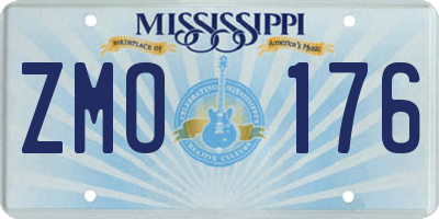 MS license plate ZMO176